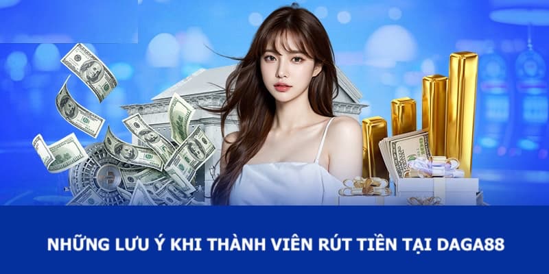 Một vài lưu ý khi thành viên rút tiền tại Daga88